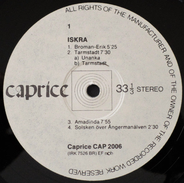 Iskra ~ Iskra (Vinyl) - Djungel & Jazz