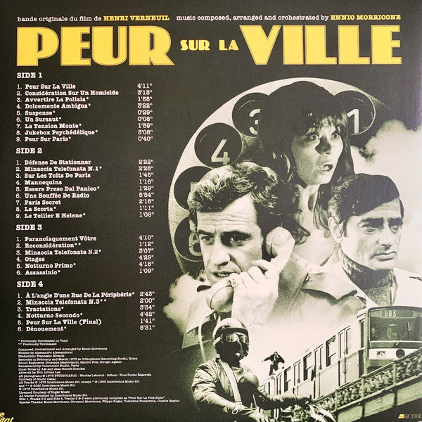 Ennio Morricone ~ Peur Sur La Ville (Vinyl) - Djungel & Jazz
