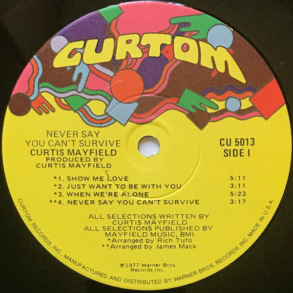 Curtis Mayfield ~ Never Say You Can't Survive (Vinyl) - Djungel & Jazz