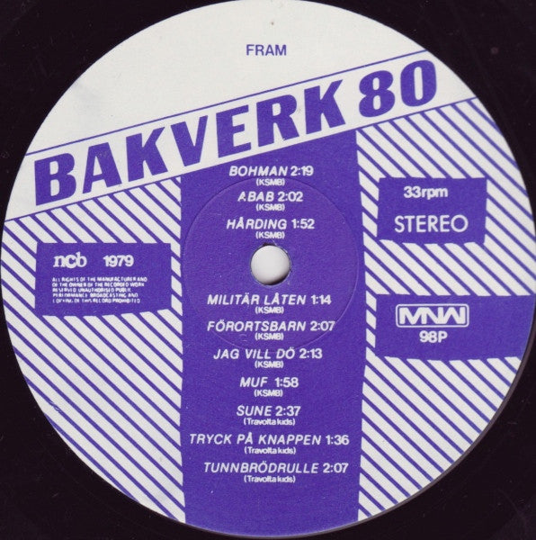 Various : Bakverk 80 (LP)