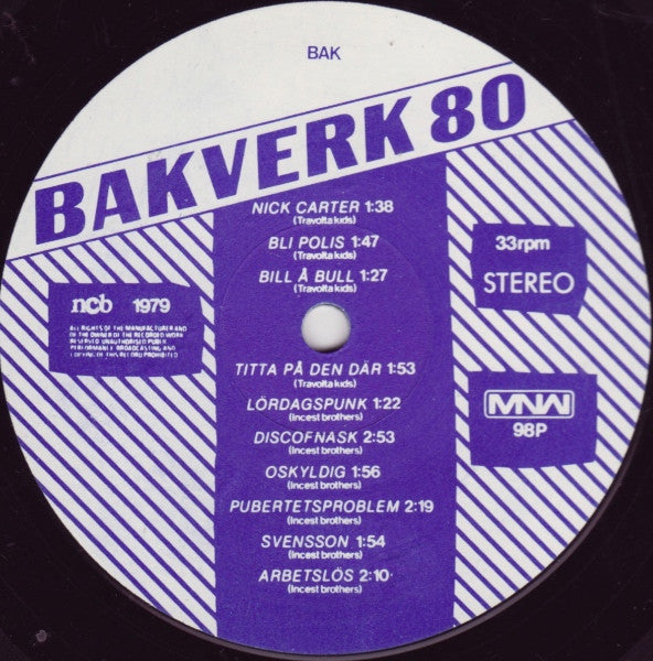 Various : Bakverk 80 (LP)