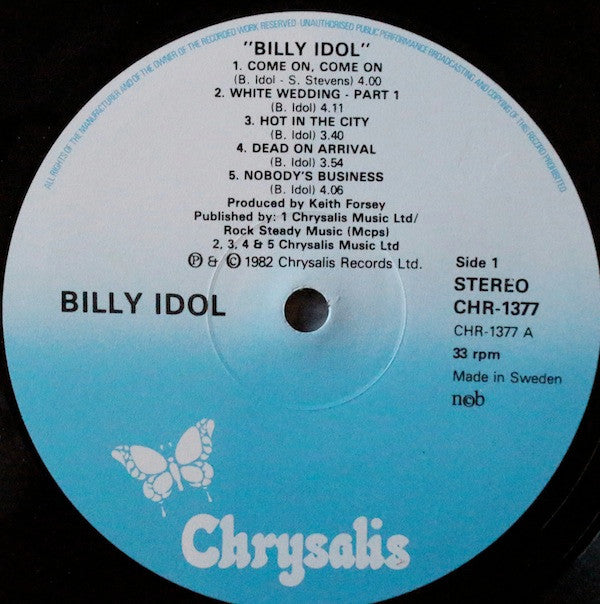 Billy Idol ~ Billy Idol (Vinyl) - Djungel & Jazz