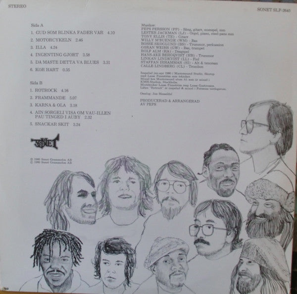 Peps Persson Med Blodsband Och Kapell ~ Rotrock (Vinyl) - Djungel & Jazz