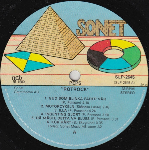 Peps Persson Med Blodsband Och Kapell ~ Rotrock (Vinyl) - Djungel & Jazz
