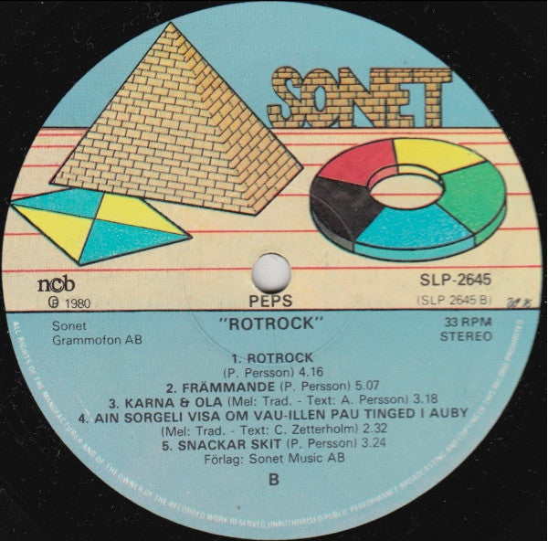 Peps Persson Med Blodsband Och Kapell ~ Rotrock (Vinyl) - Djungel & Jazz