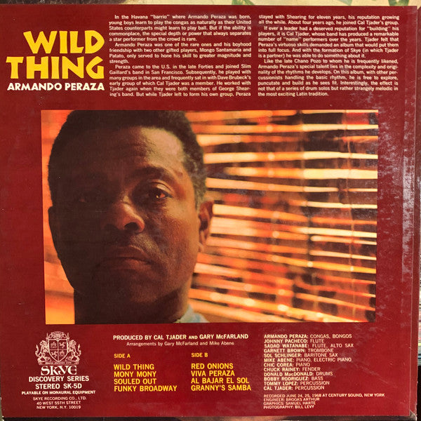 Armando Peraza : Wild Thing (LP, Album, Lam)