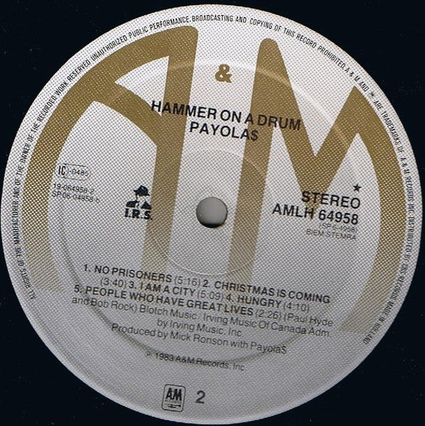 Payola$ ~ Hammer On A Drum (Vinyl) - Djungel & Jazz