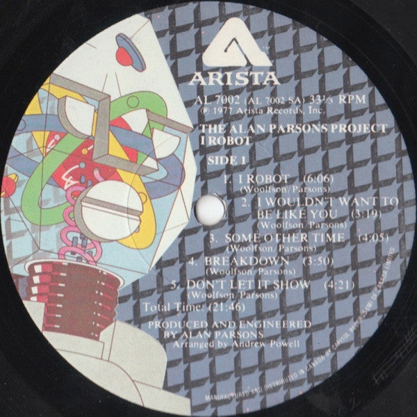 The Alan Parsons Project : I Robot (LP, Album, Gat)