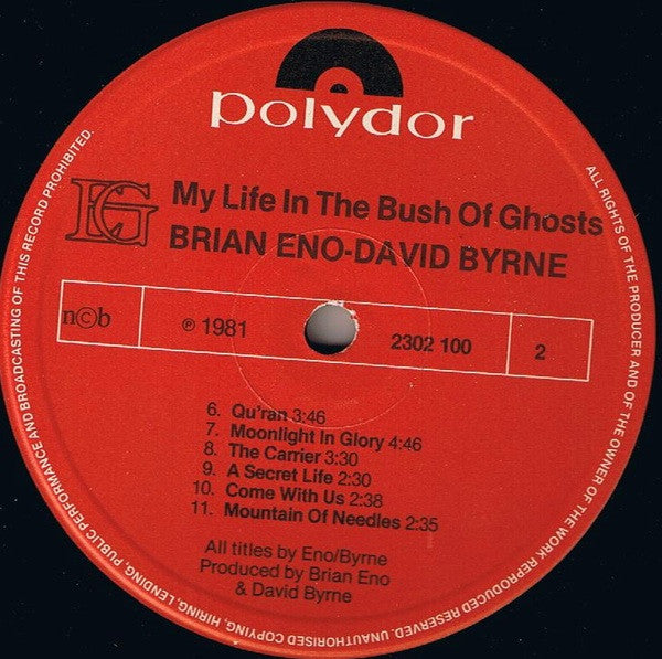 Brian Eno - David Byrne ~ My Life In The Bush Of Ghosts (Vinyl) - Djungel & Jazz