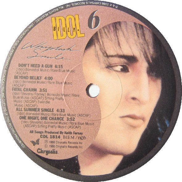 Billy Idol : Whiplash Smile (LP, Album)