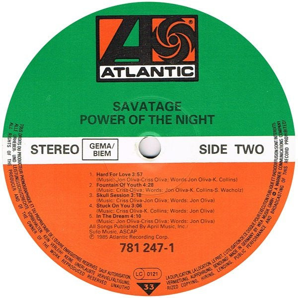 Savatage ~ Power Of The Night (Vinyl) - Djungel & Jazz
