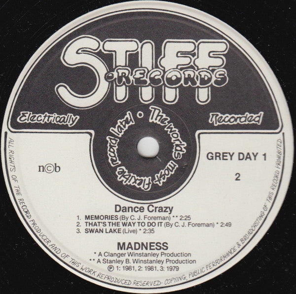 Madness : Dance Crazy (12", MiniAlbum, Comp, Bla)