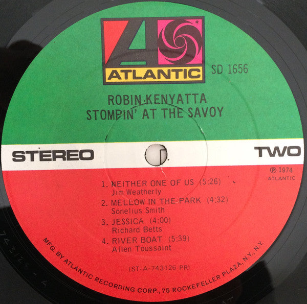 Robin Kenyatta : Stompin' At The Savoy (LP, Album, PR)