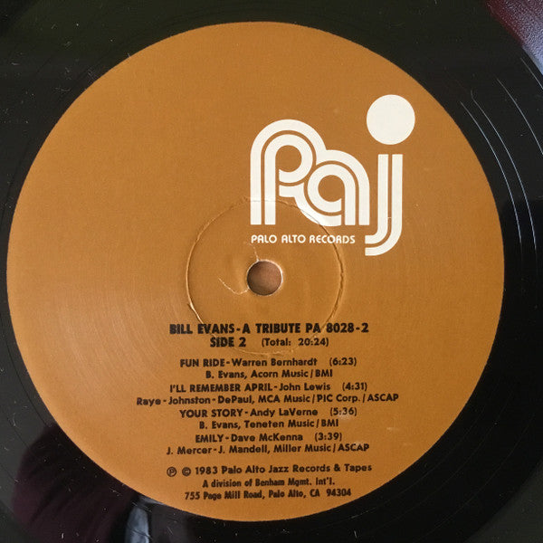 Various ~ Bill Evans ~ A Tribute (Vinyl) - Djungel & Jazz