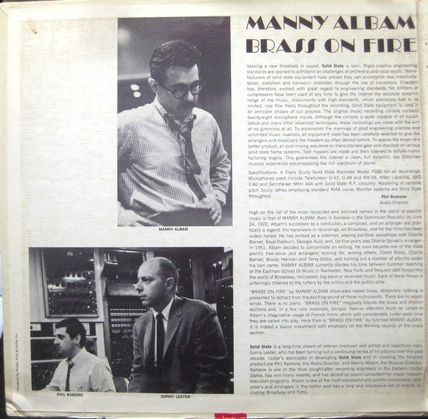 Manny Albam ~ Brass On Fire (Vinyl) - Djungel & Jazz