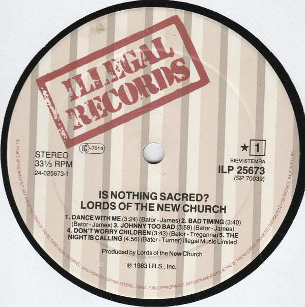 Lords Of The New Church : Is Nothing Sacred? (LP, Album)