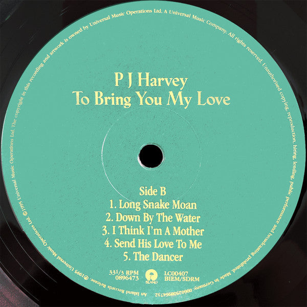PJ Harvey ~ To Bring You My Love (Vinyl) - Djungel & Jazz