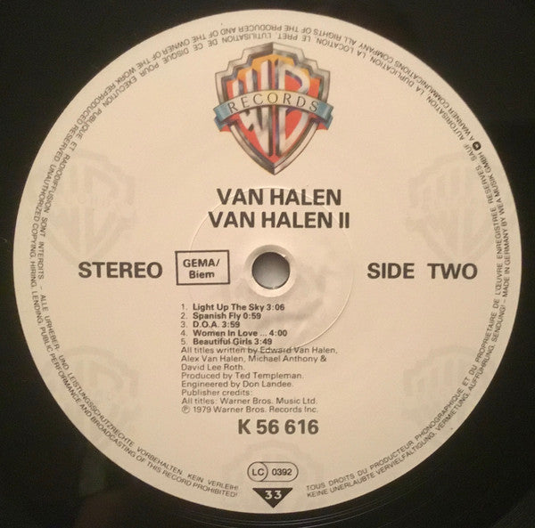 Van Halen ~ Van Halen II (Vinyl) - Djungel & Jazz