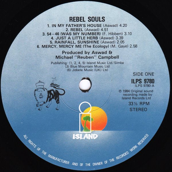 Aswad : Rebel Souls (LP, Album)