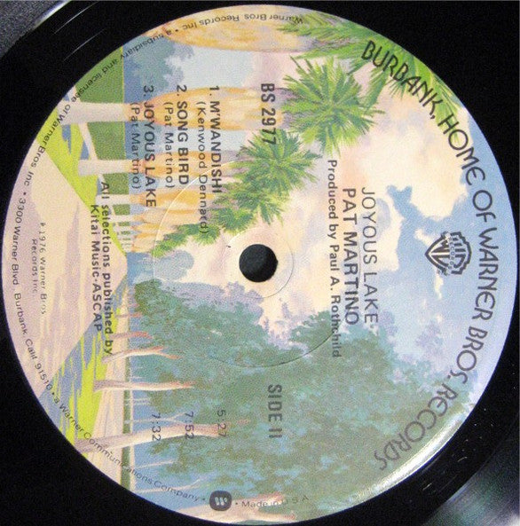 Pat Martino : Joyous Lake (LP, Album, Win)