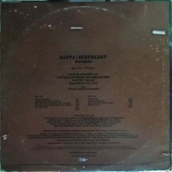 Zappa / Beefheart / Mothers ~ Bongo Fury (Vinyl) - Djungel & Jazz