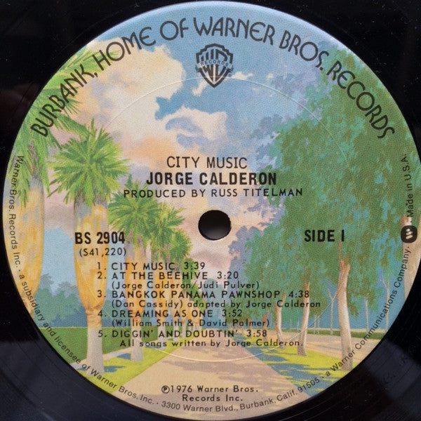 Jorge Calderón : City Music (LP, Album)