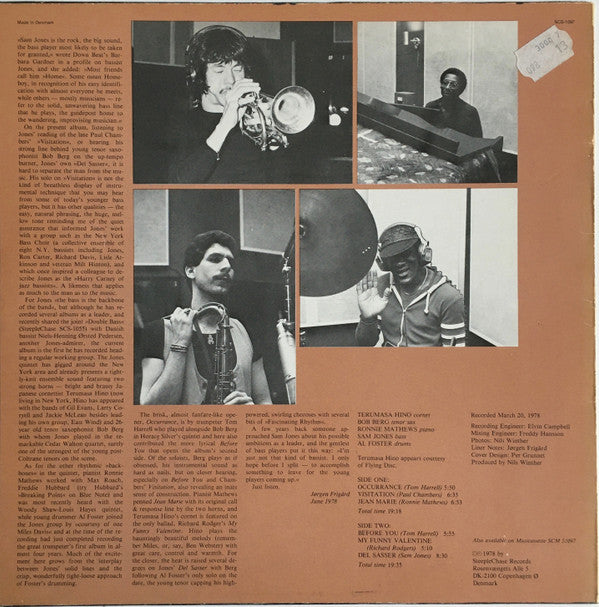 Sam Jones Quintet ~ Visitation (Vinyl) - Djungel & Jazz