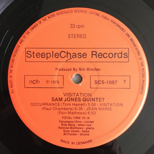 Sam Jones Quintet ~ Visitation (Vinyl) - Djungel & Jazz