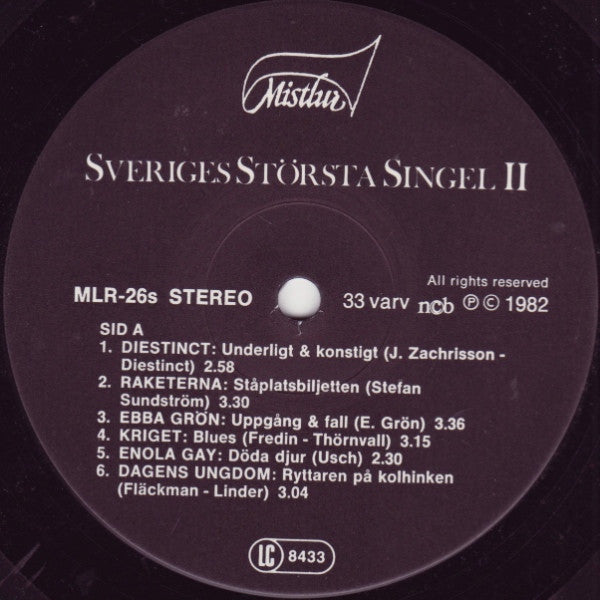 Various : Sveriges Största Singel II (LP, Comp)