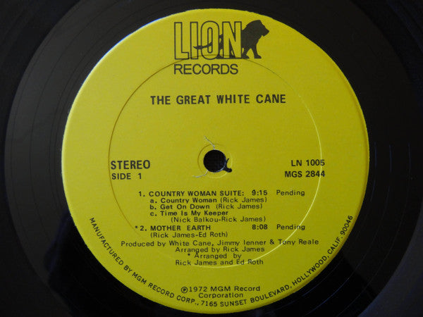 The Great White Cane : The Great White Cane (LP, Album, Die)