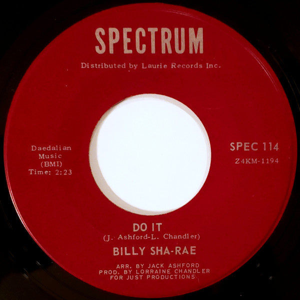 Billy Sha-Rae ~ Do It / Crying Clown (Vinyl) - Djungel & Jazz