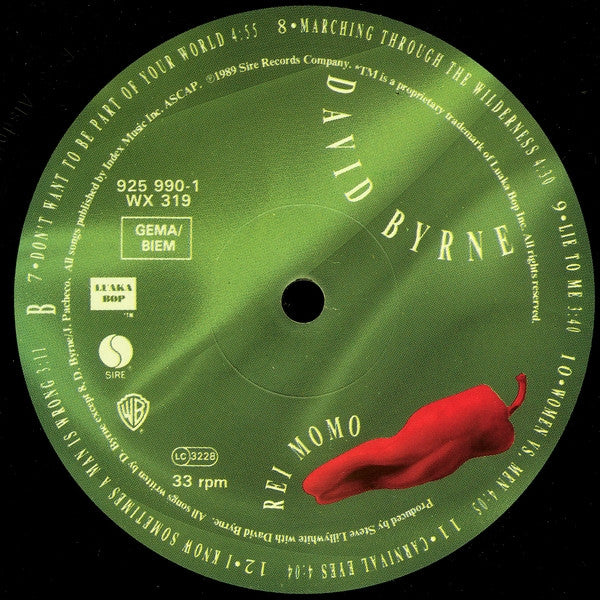 David Byrne ~ Rei Momo (Vinyl) - Djungel & Jazz