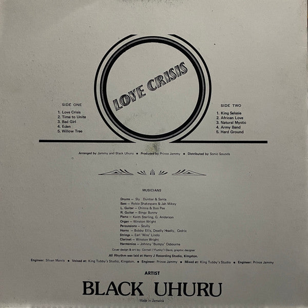 Black Uhuru : Love Crisis (LP, Album, Red)