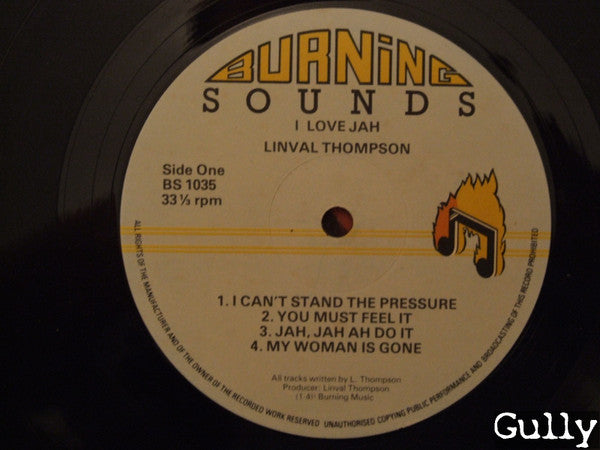 Linval Thompson : I Love Jah (LP, Album)