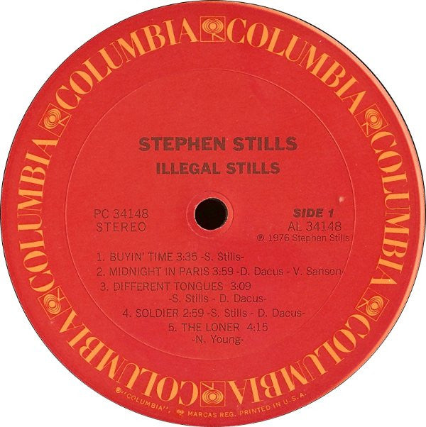 Stephen Stills ~ Illegal Stills (Vinyl) - Djungel & Jazz