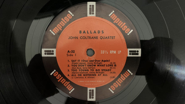 The John Coltrane Quartet ~ Ballads (Vinyl) - Djungel & Jazz
