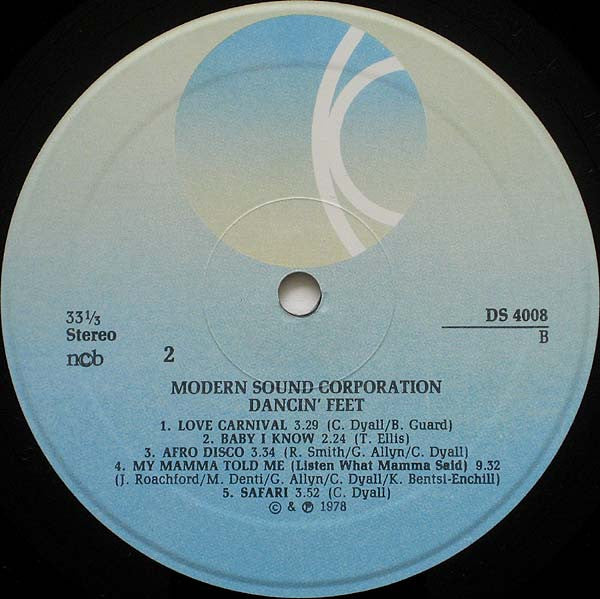 Modern Sound Corporation ~ Dancin' Feet (Vinyl) - Djungel & Jazz