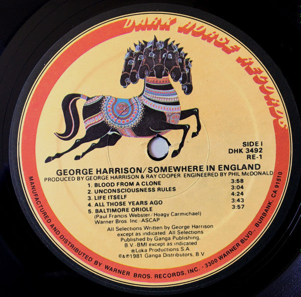 George Harrison ~ Somewhere In England (Vinyl) - Djungel & Jazz