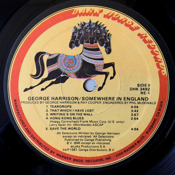George Harrison ~ Somewhere In England (Vinyl) - Djungel & Jazz