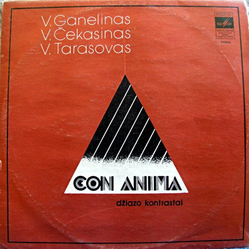 V. Ganelinas, V. Tarasovas, V. Čekasinas ~ Con Anima (Vinyl) - Djungel & Jazz