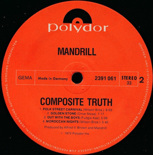 Mandrill ~ Composite Truth (Vinyl) - Djungel & Jazz