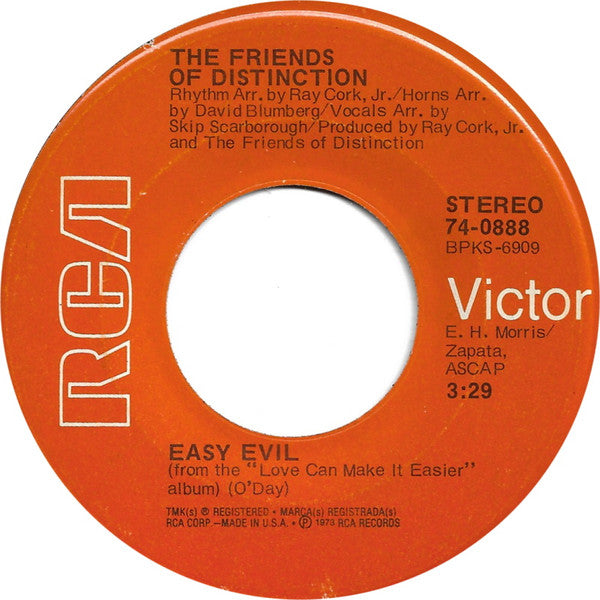 The Friends Of Distinction ~ Easy Evil / Ain't No Woman (Like The One I've Got) (Vinyl) - Djungel & Jazz