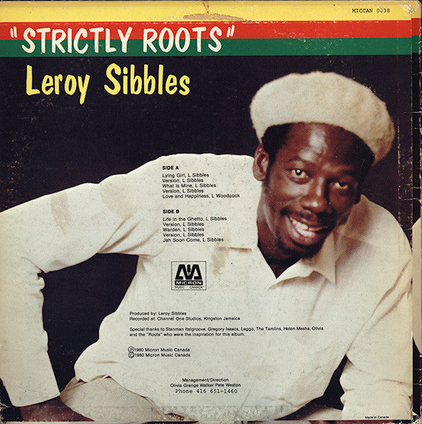 Leroy Sibbles : Strictly Roots (LP, Album)