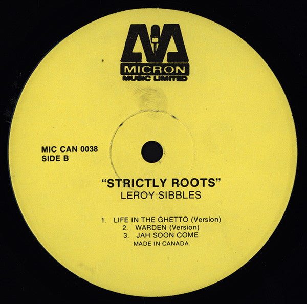 Leroy Sibbles : Strictly Roots (LP, Album)