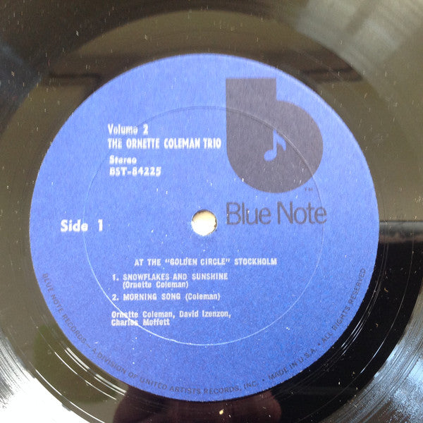 The Ornette Coleman Trio ~ At The "Golden Circle" Stockholm - Volume Two (Vinyl) - Djungel & Jazz