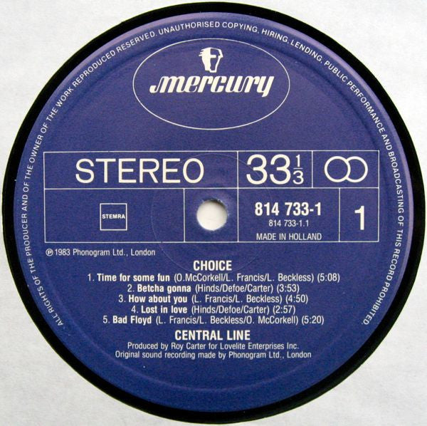 Central Line ~ Choice (Vinyl) - Djungel & Jazz