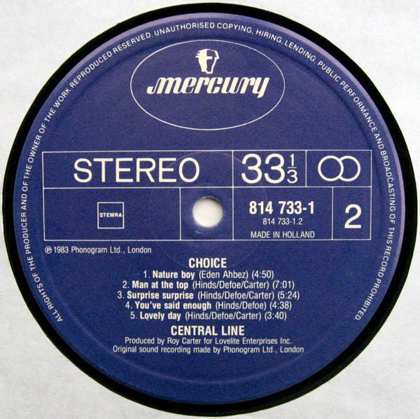 Central Line ~ Choice (Vinyl) - Djungel & Jazz
