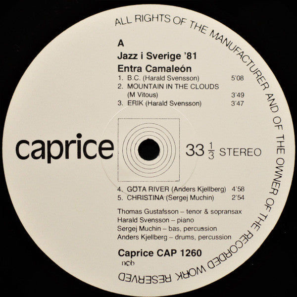 Entra Camaleón ~ Entra Camaleón (Vinyl) - Djungel & Jazz