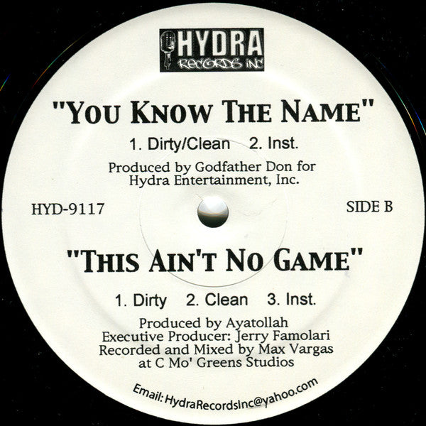 Hostyle (3) : Guilty / You Know The Name / This Ain't No Game (12")