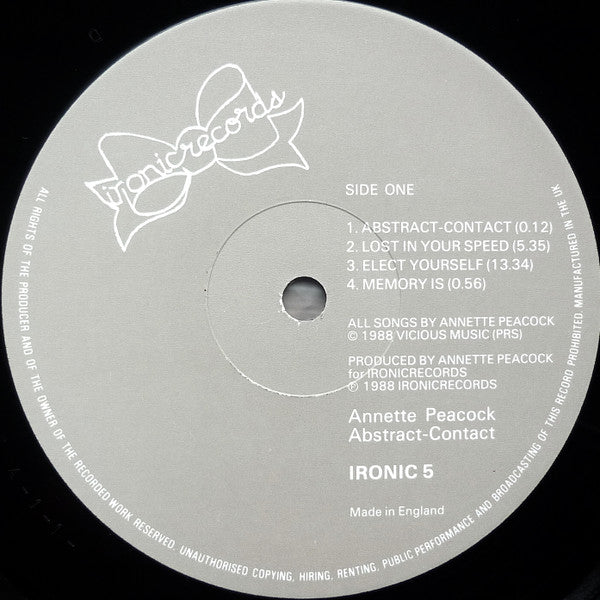 Annette Peacock ~ Abstract-Contact (Vinyl) - Djungel & Jazz